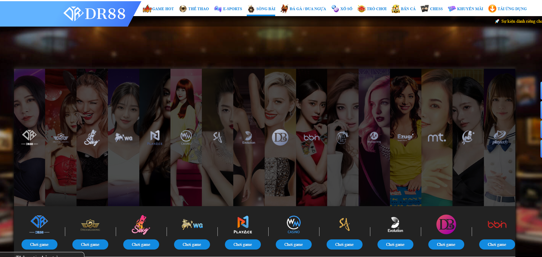 Giới thiệu về sảnh casino DR88